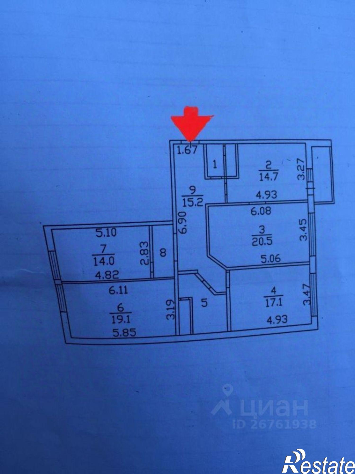 Купить квартиру за 18 500 000 рублей на Октябрьский проспект, 25