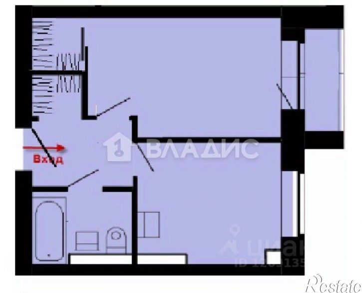 1-комн квартира Всесвятская улица, 15,  д. 15