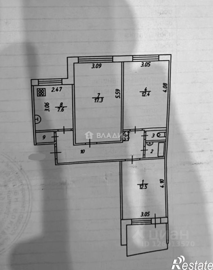 3-комн квартира улица Жуковского, 18,  д. 18