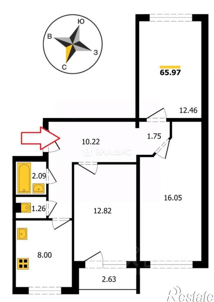 3-комн квартира Всесвятская улица, 13,  д. 13