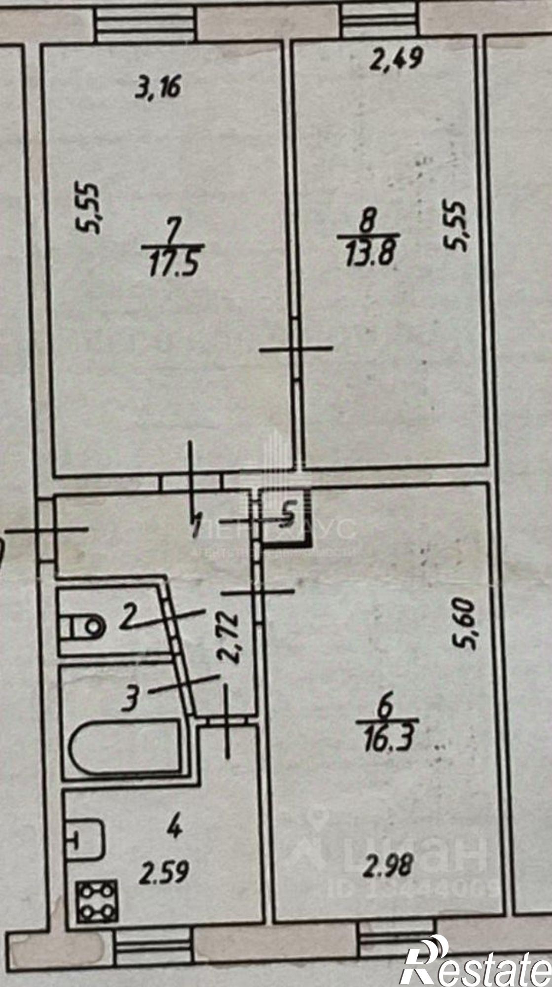 Купить квартиру за 5 700 000 рублей на проспект Ленина, 25