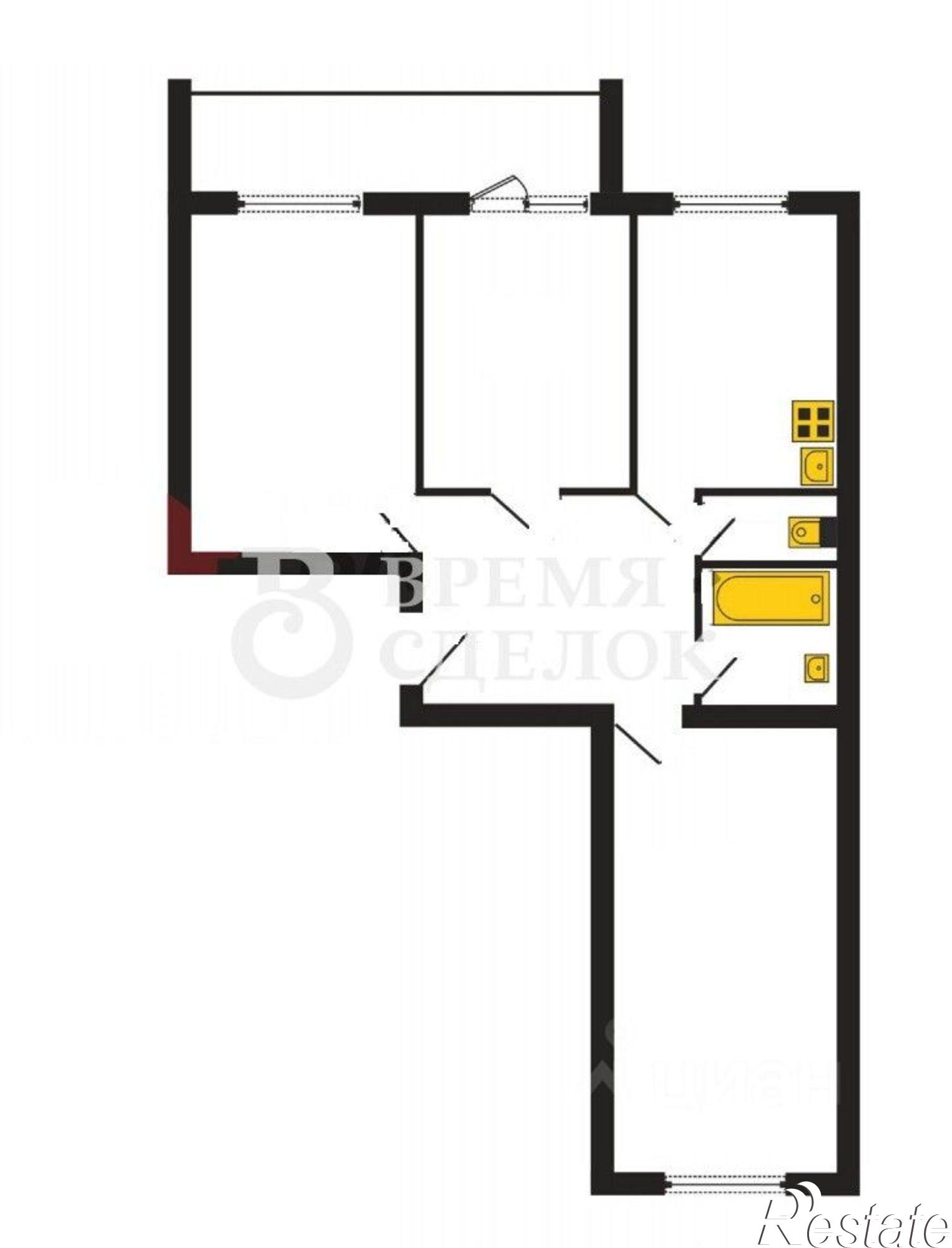 Купить квартиру за 7 600 000 рублей на улица Диктора Левитана, 48