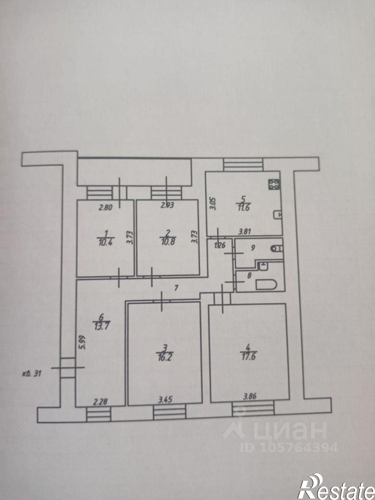Купить квартиру за 10 900 000 рублей на улица Мира, 4Б