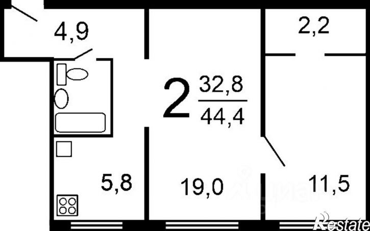 2-комн квартира улица Лакина, 147Б,  д. 147Б