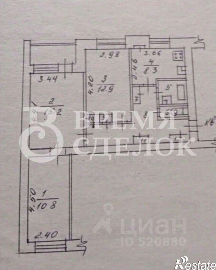 3-комн квартира Песочная улица, 9,  д. 9