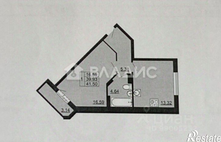 1-комн квартира улица Родионовка, 4А,  д. 4А