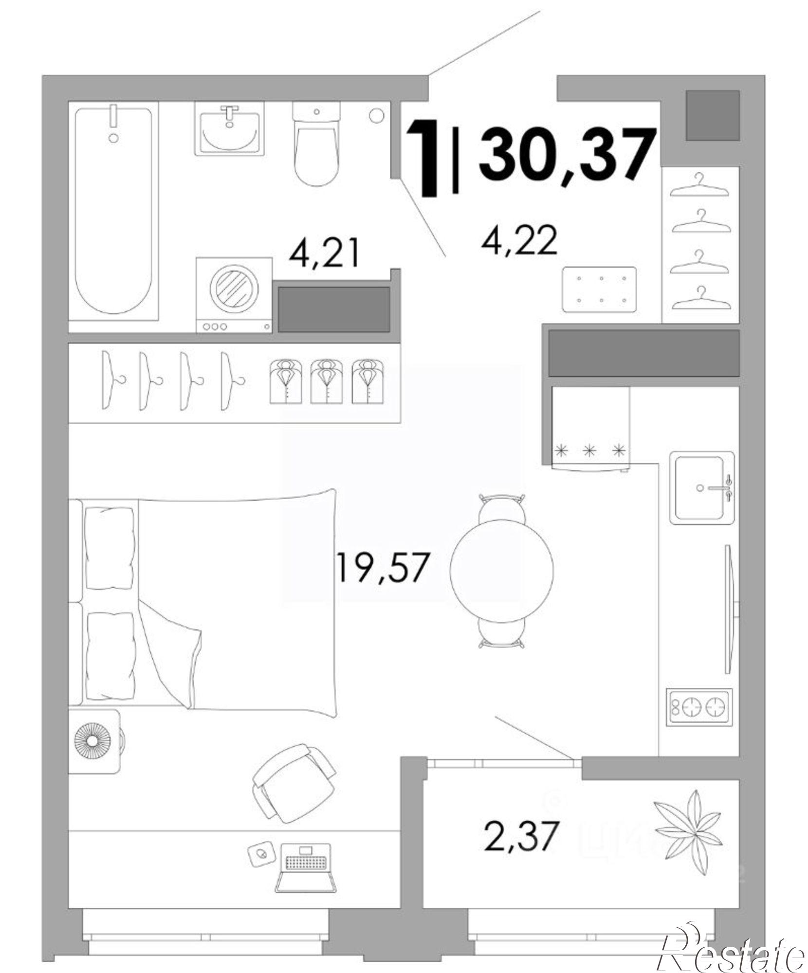 Купить квартиру за 6 074 000 рублей на улица Танеева, 5