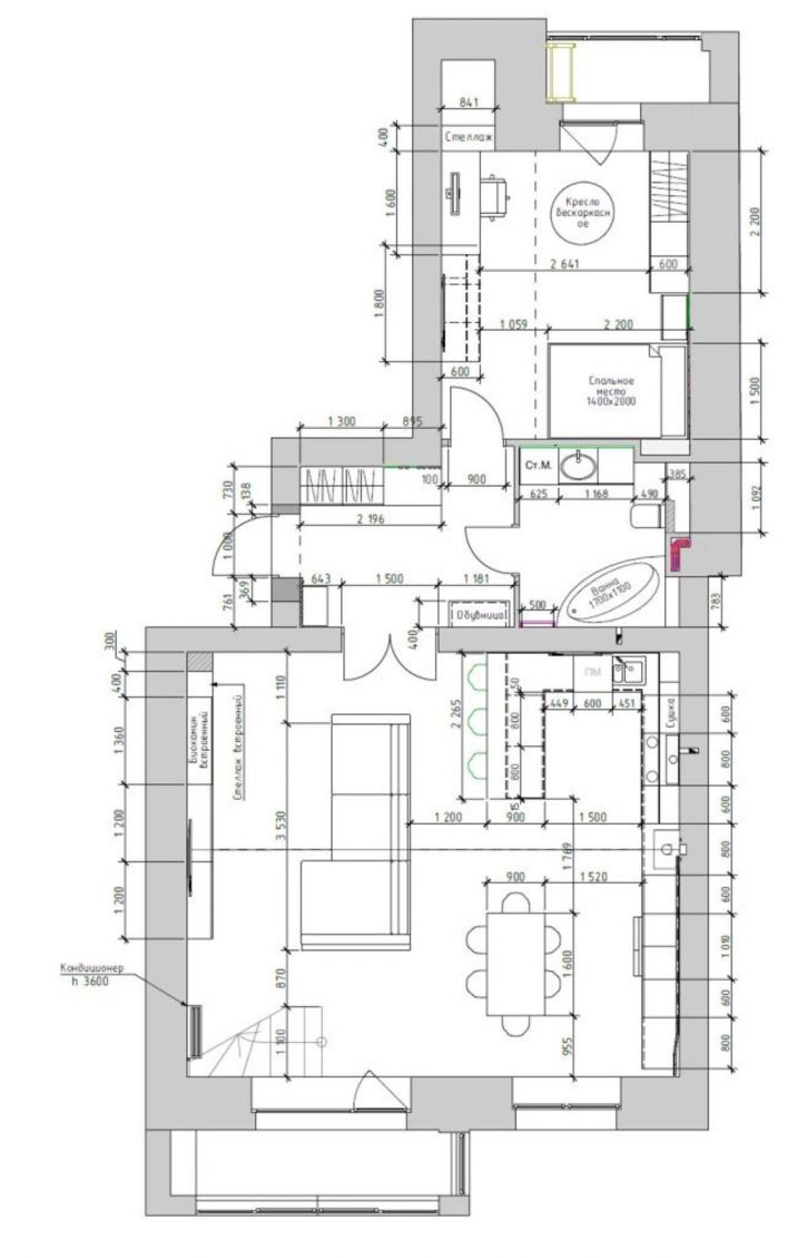 2-комн квартира Центральная ул