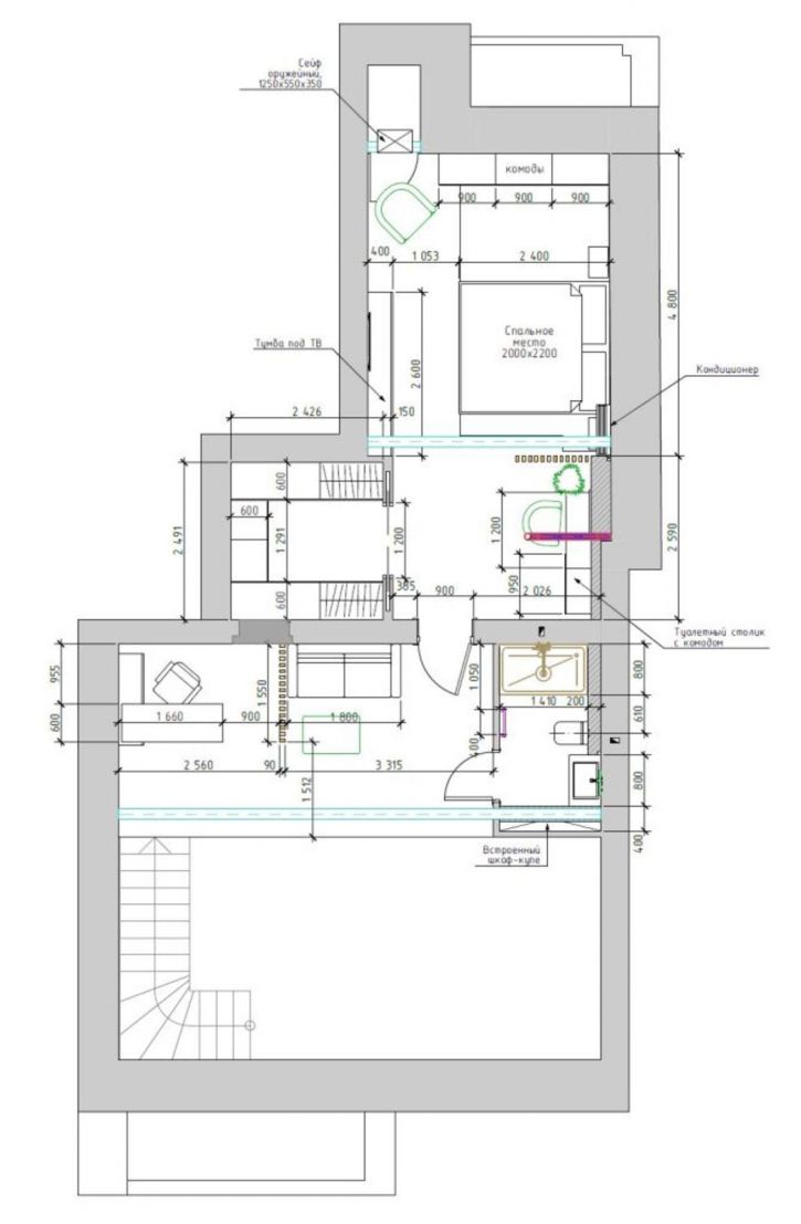 2-комн квартира Центральная ул
