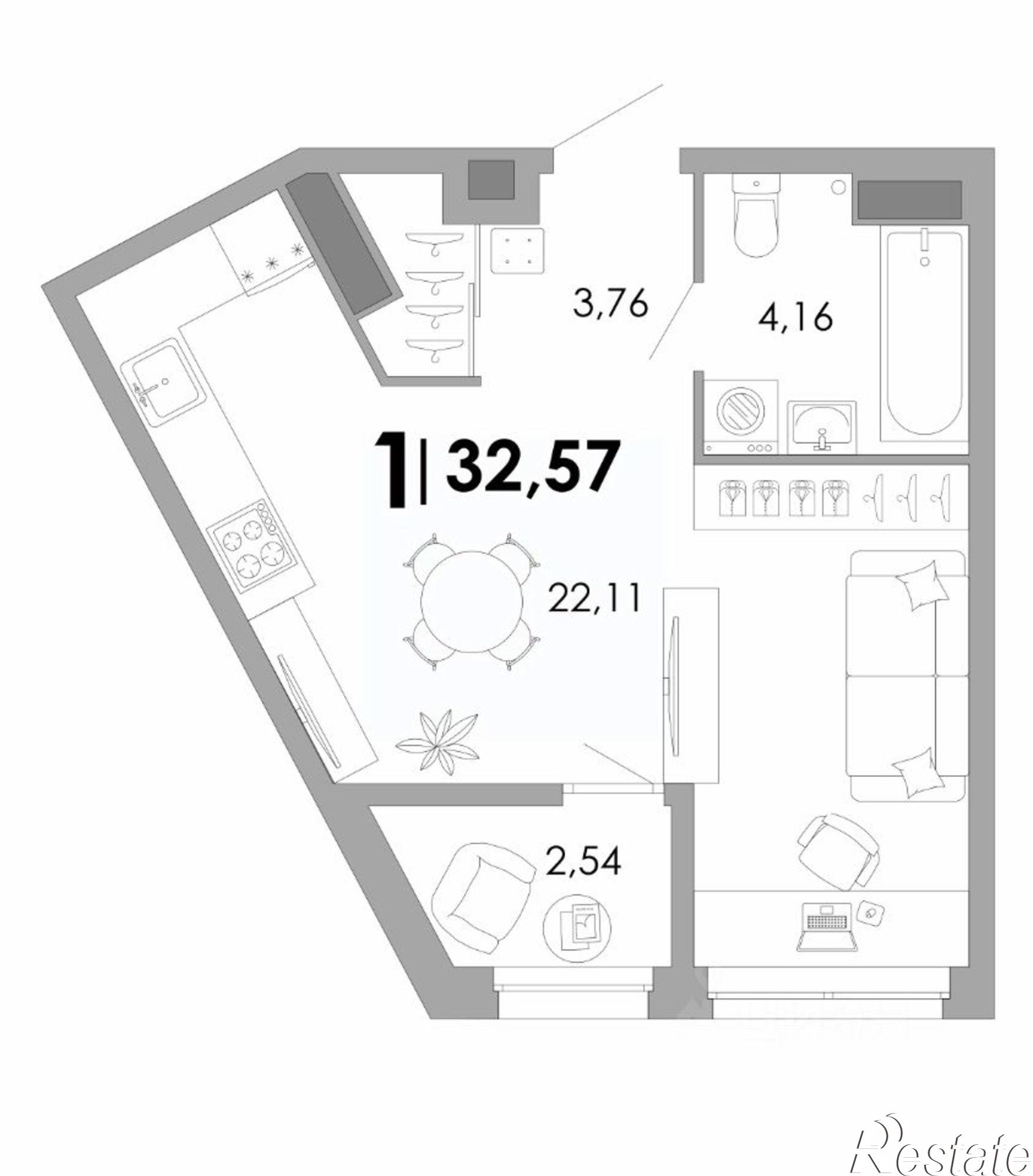 Купить квартиру за 5 178 630 рублей на улица Танеева, 5