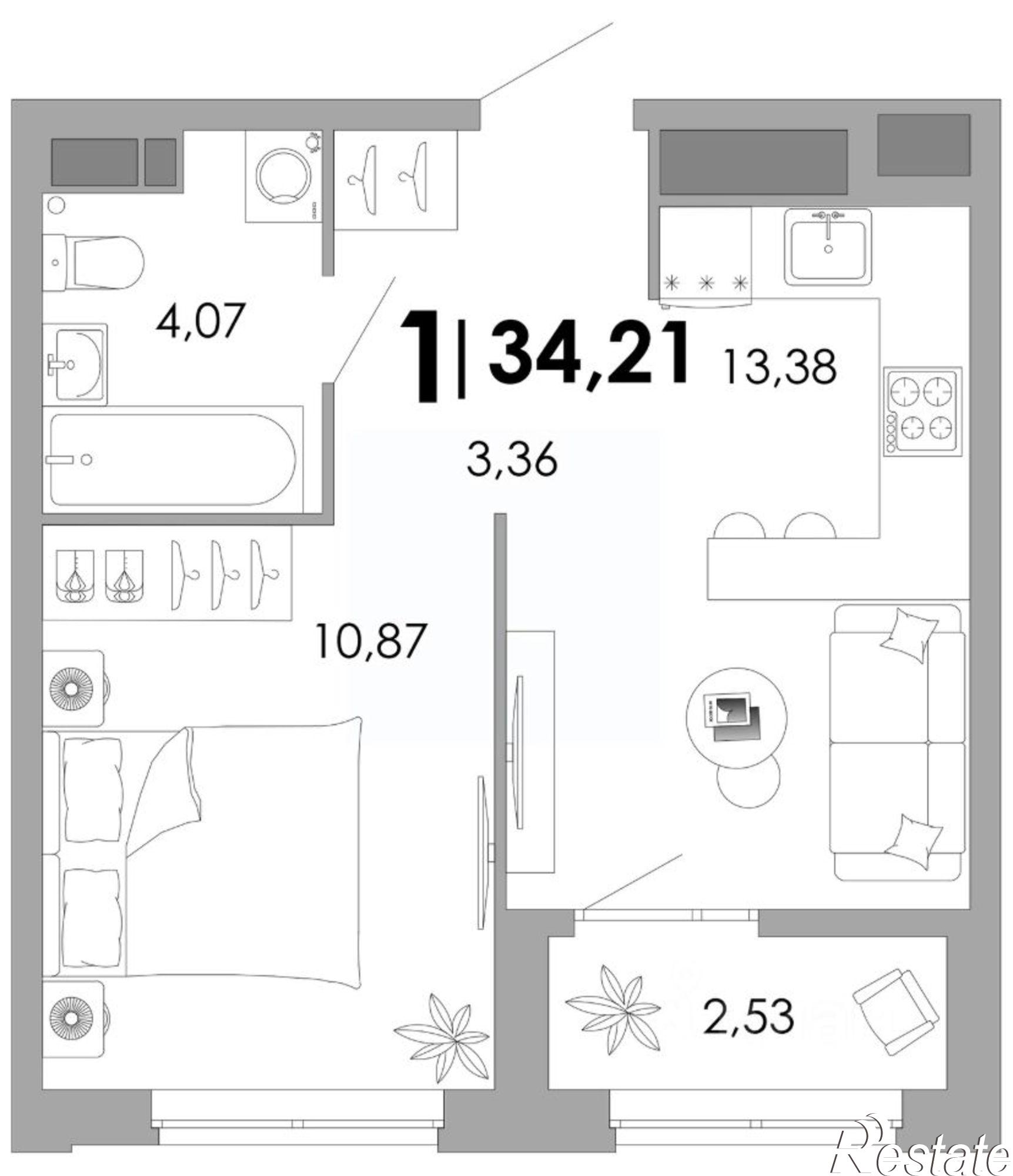 Купить квартиру за 7 526 200 рублей на улица Танеева, 5