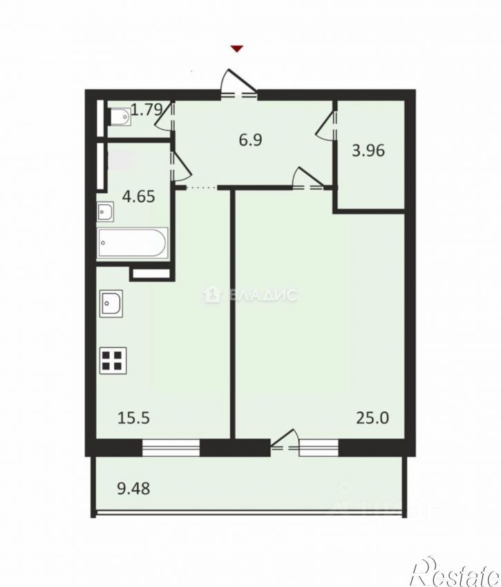 1-комн квартира ул Славная, 4,  д. 4