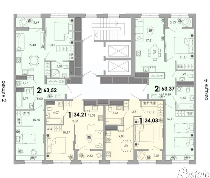 1-комн квартира в новом доме улица Танеева, 5,  д. 5