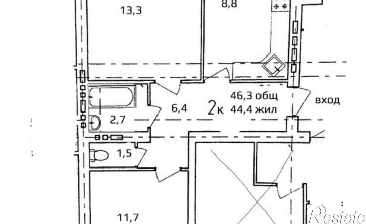 2-комн квартира Новгородская улица, 30 к1,  д. 30 к1