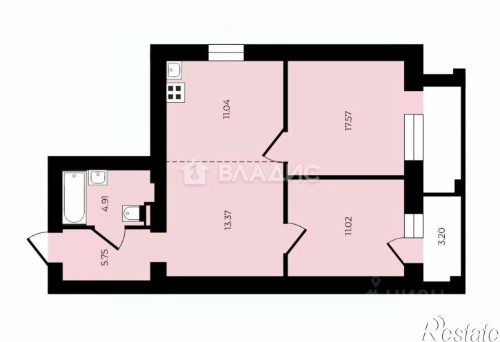 2-комн квартира улица Мира, 15,  д. 15