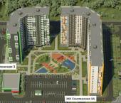 1-комн, 38кв м, этаж 3/17 Верезинская улица, 3Б