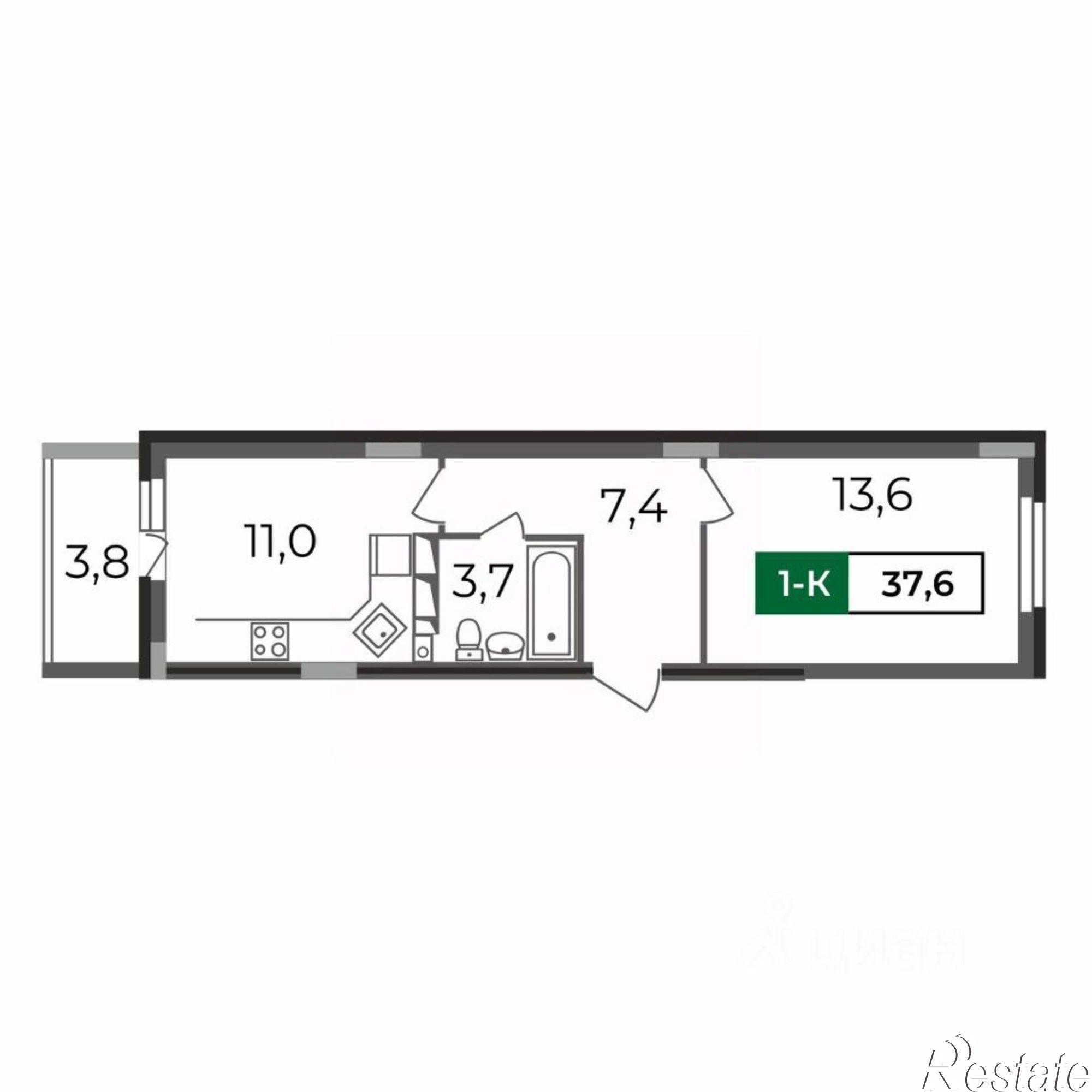 Купить квартиру за 4 054 220 рублей на Сталинградский бульвар, 7