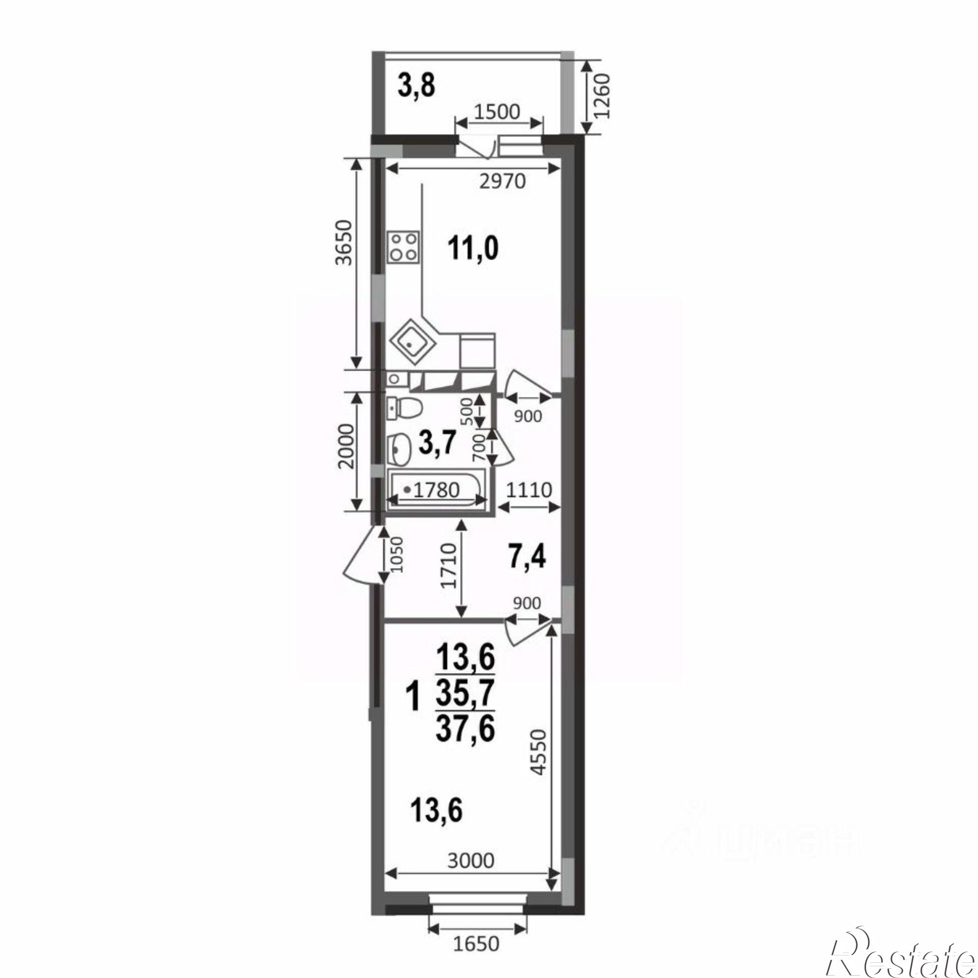 Купить квартиру за 4 054 220 рублей на Сталинградский бульвар, 7