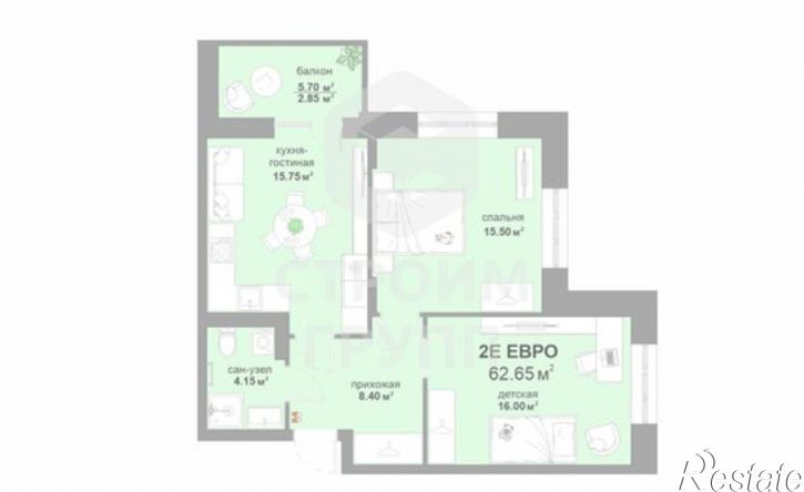 2-комн квартира в новом доме улица Жуковского, 18,  д. 18