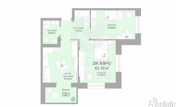 2-комн квартира в новом доме улица Жуковского, 18,  д. 18