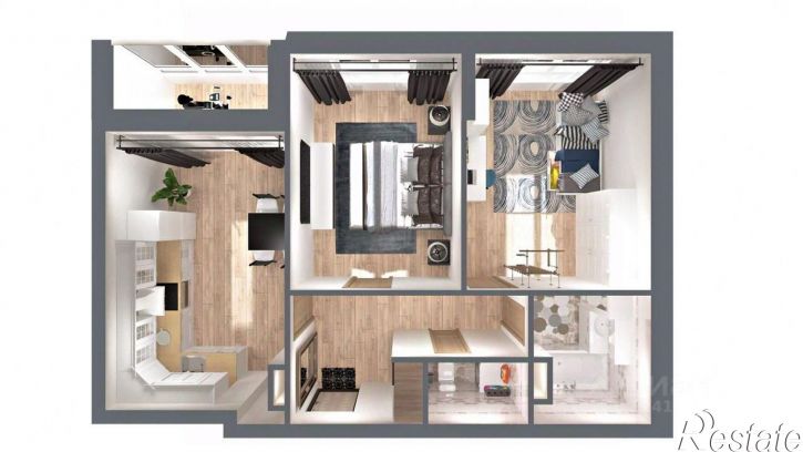 2-комн квартира в новом доме Смоленская улица