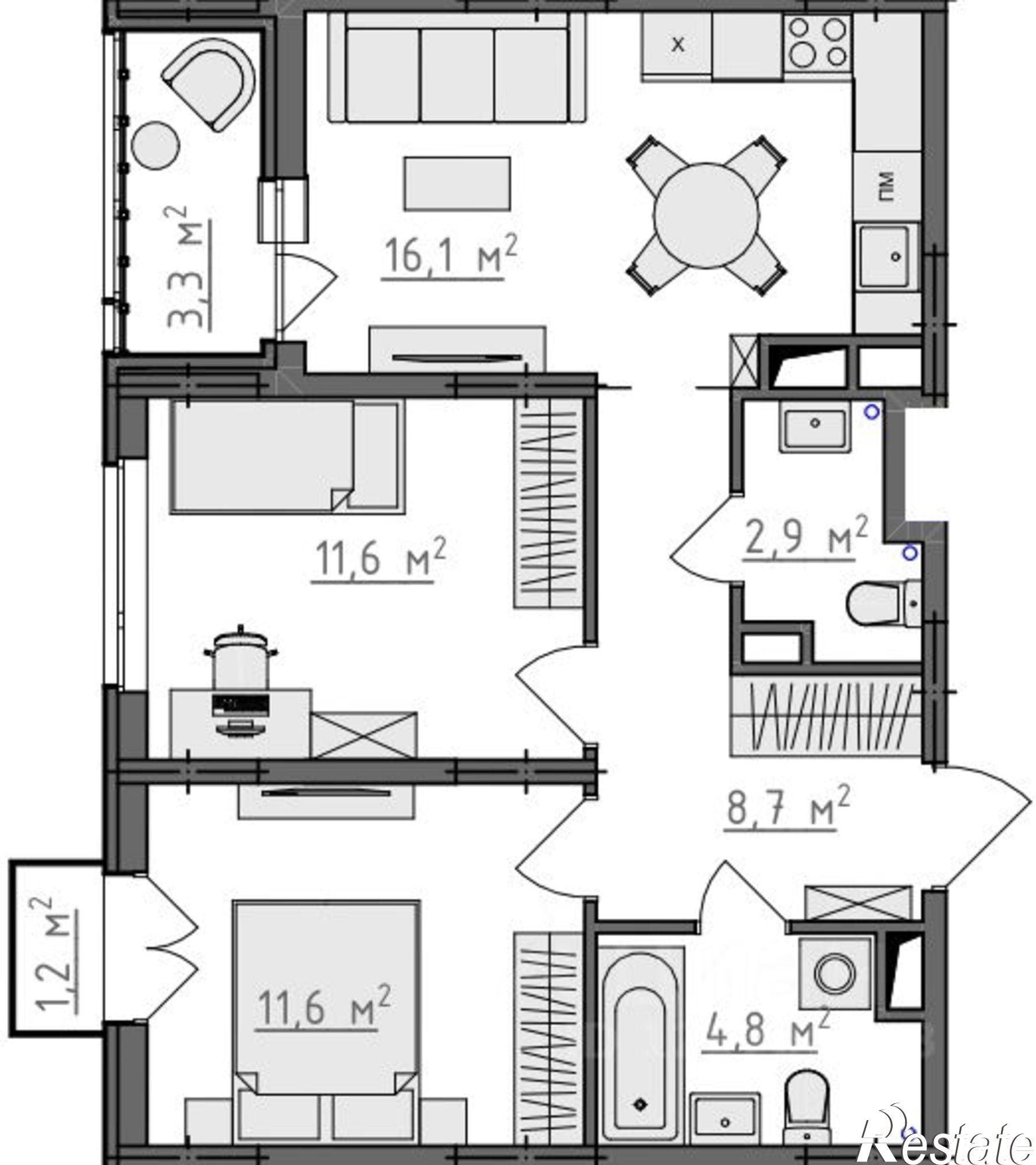 Купить квартиру за 6 290 390 рублей на ул Новгородская, 19А
