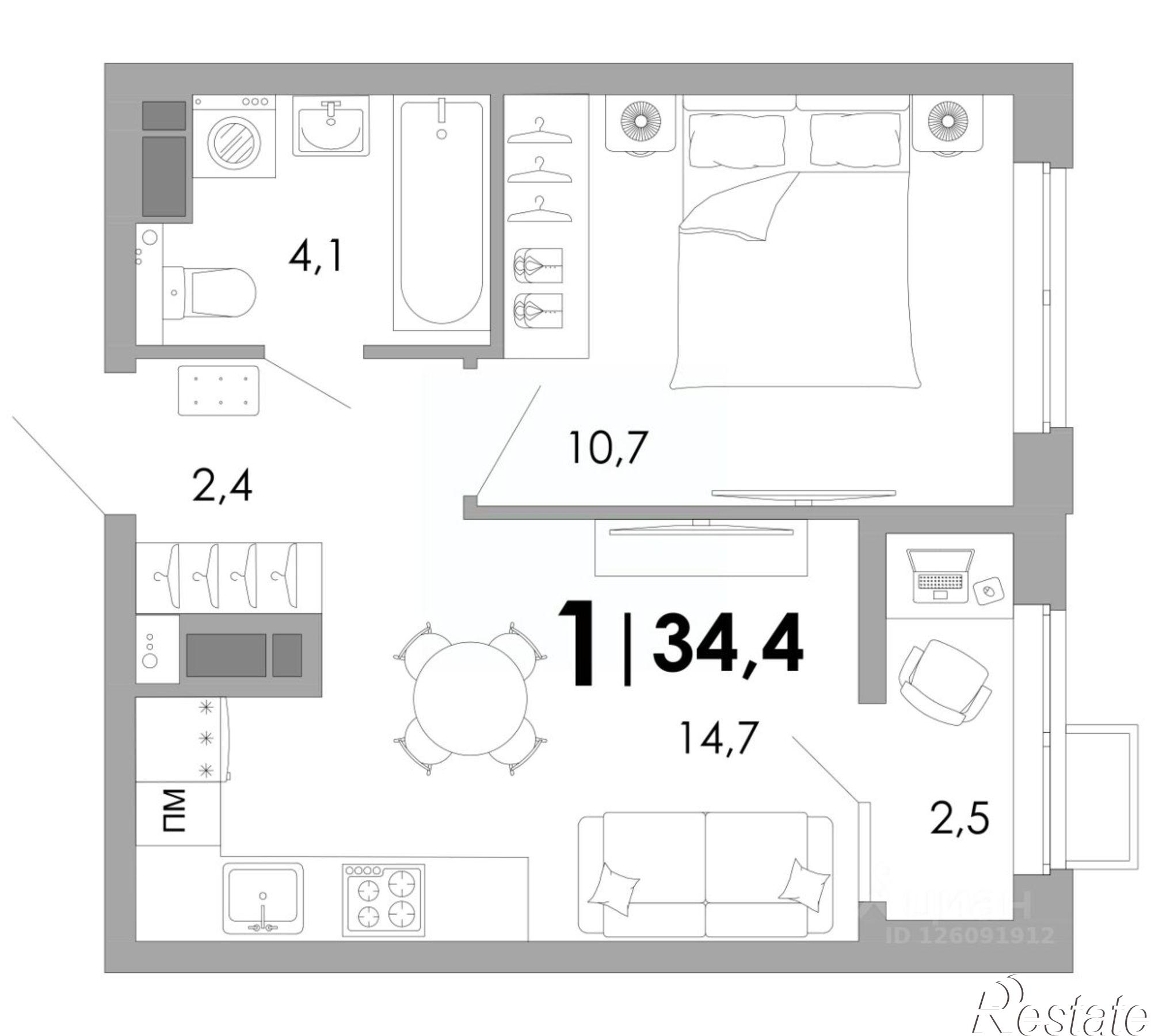 Купить квартиру за 6 226 400 рублей на улица Бобкова, 7