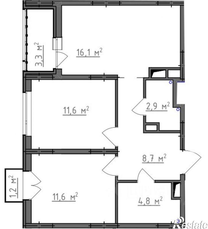 2-комн квартира в новом доме ул Новгородская, 19А,  д. 19А
