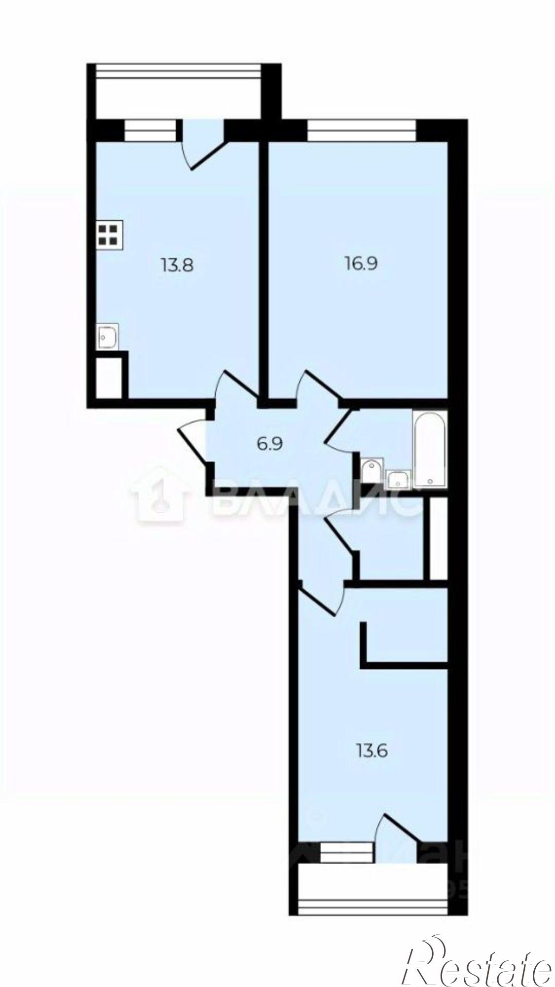 Купить квартиру за 7 980 000 рублей на ул Нижняя Дуброва, 9