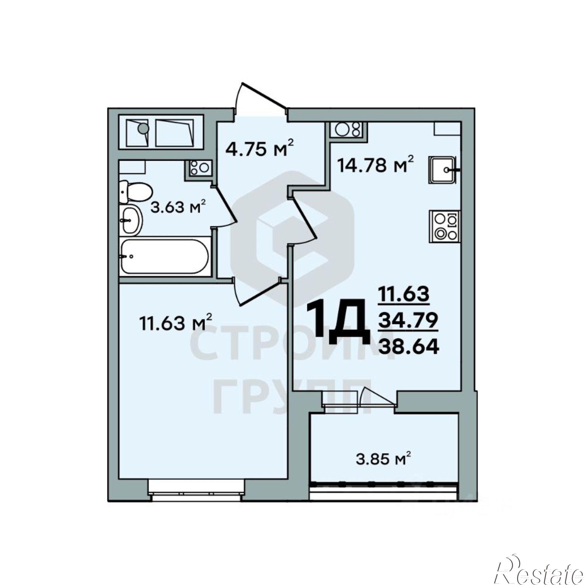 Купить квартиру за 5 356 700 рублей на ул Жуковского, 27