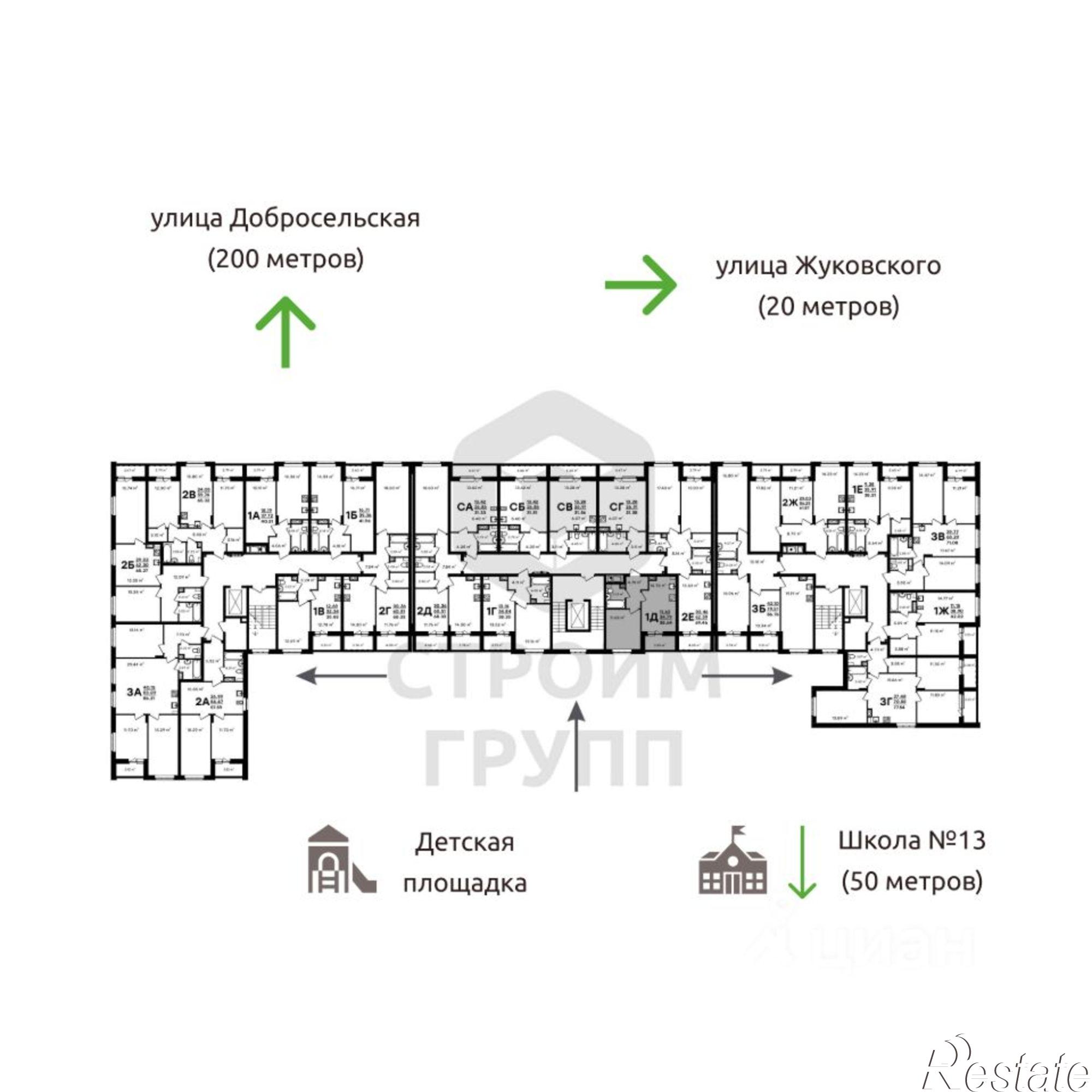 Купить квартиру за 5 356 700 рублей на ул Жуковского, 27