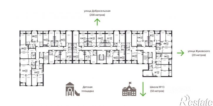 1-комн квартира в новом доме ул Жуковского, 27,  д. 27