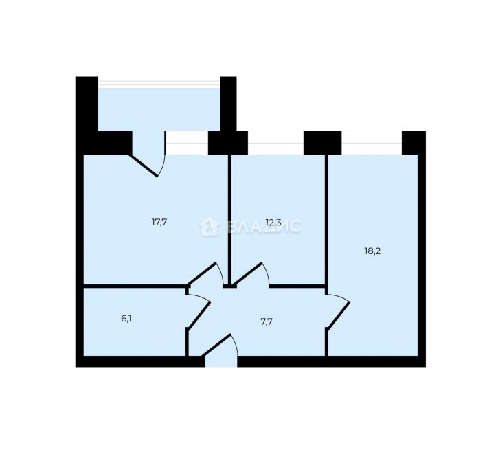 2-комн квартира улица Родионовка