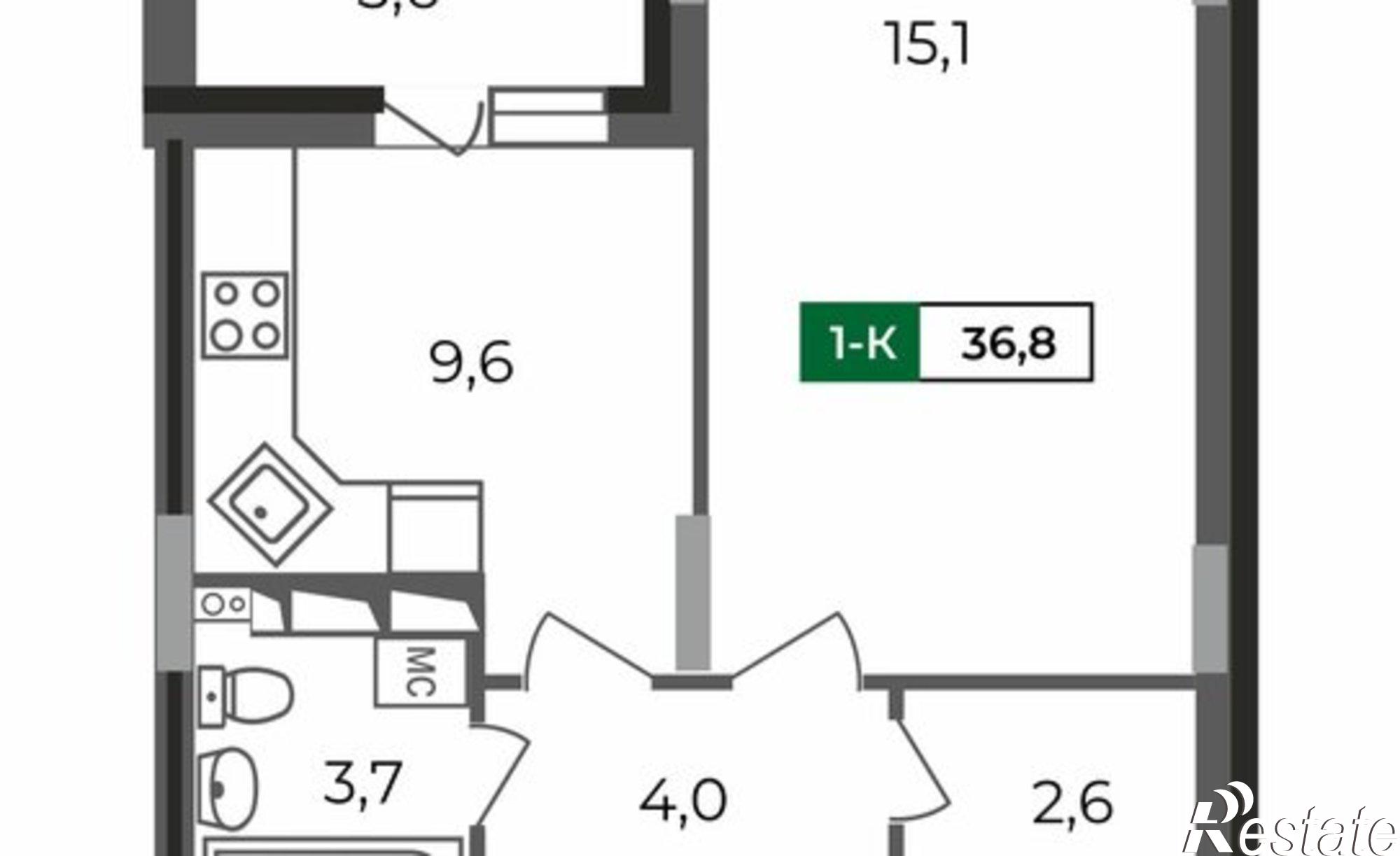 Купить квартиру за 4 002 920 рублей на Новгородская улица, 5
