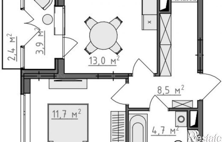 1-комн квартира в новом доме ул Новгородская, 19А,  д. 19А