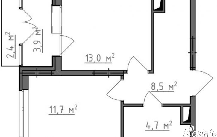1-комн квартира в новом доме ул Новгородская, 19А,  д. 19А