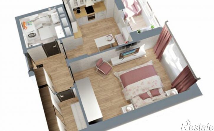 1-комн квартира в новом доме Новгородская улица, 5,  д. 5