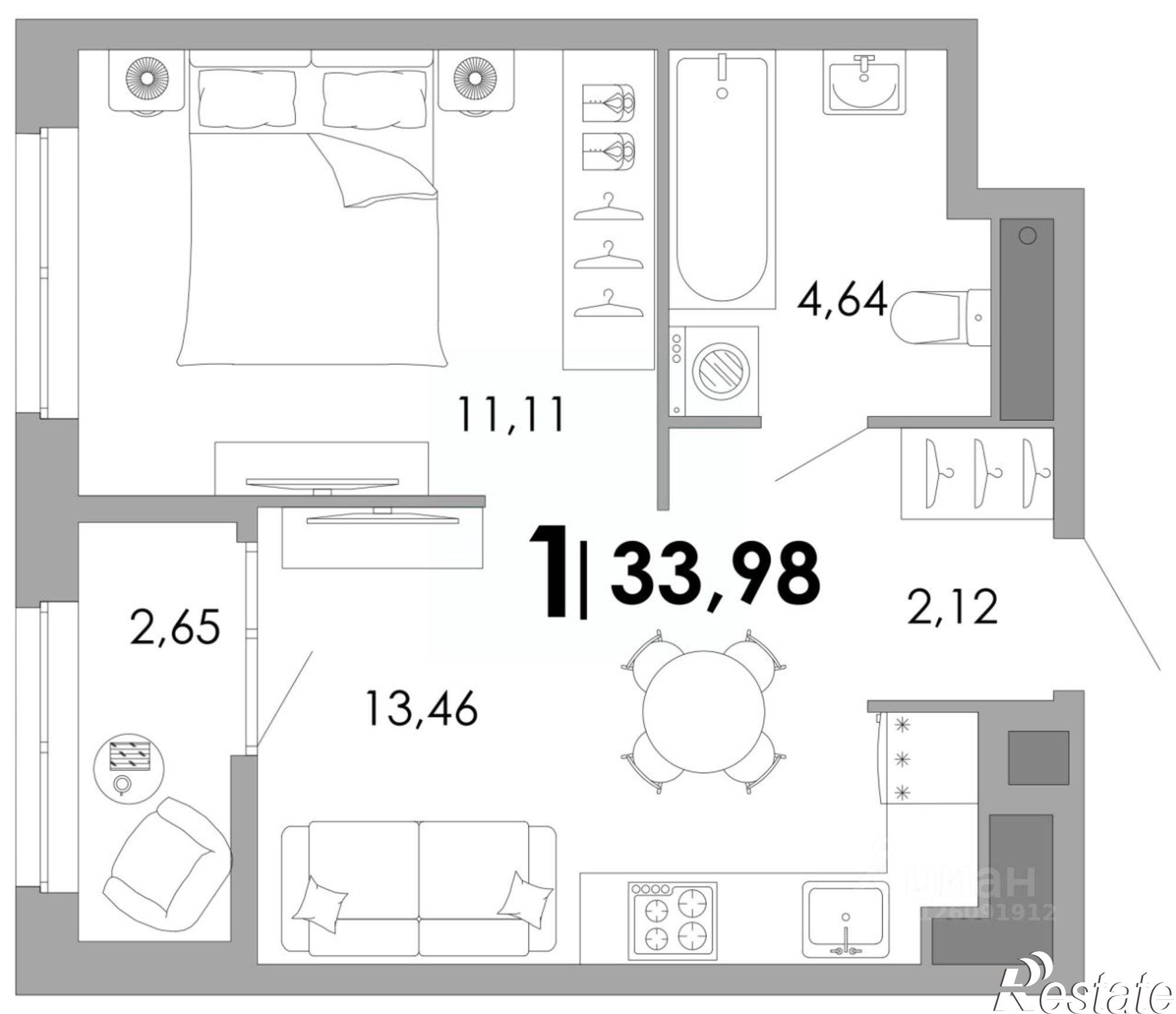 Купить квартиру за 6 116 400 рублей на улица Танеева, 5