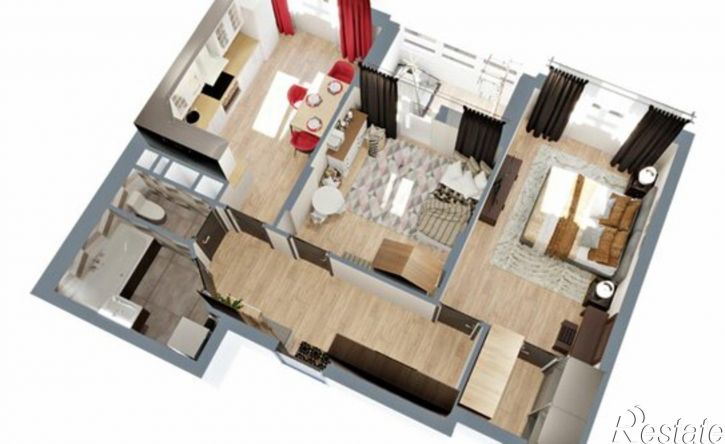 2-комн квартира в новом доме Сталинградский бульвар, 5