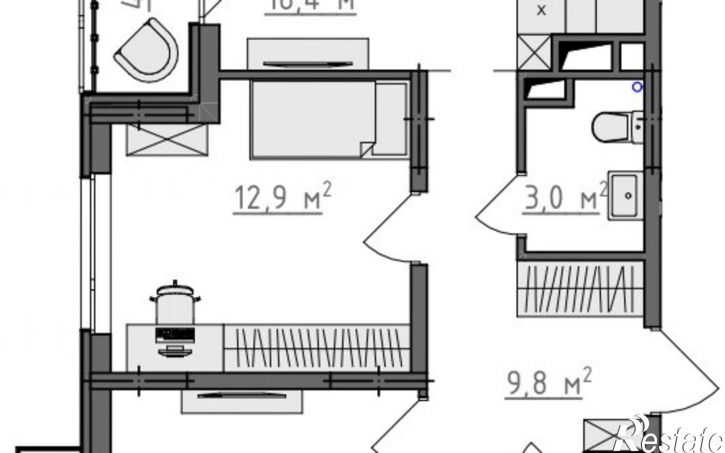 2-комн квартира в новом доме ул Новгородская, 19А,  д. 19А