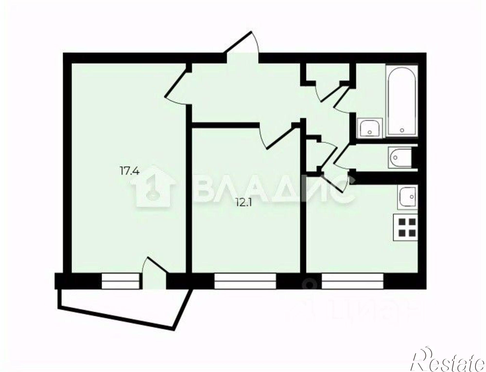 Купить квартиру за 4 550 000 рублей на улица Растопчина, 55А