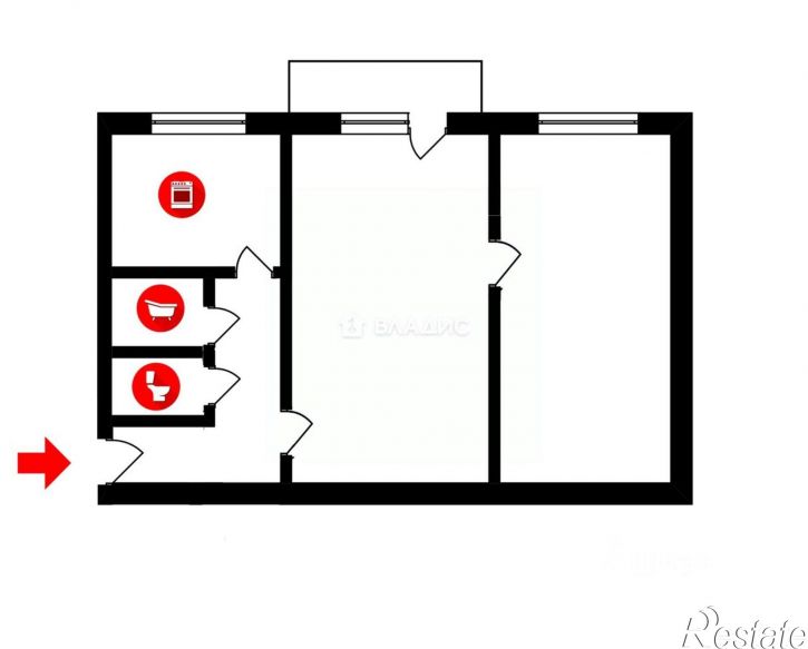 2-комн квартира улица Растопчина, 3,  д. 3