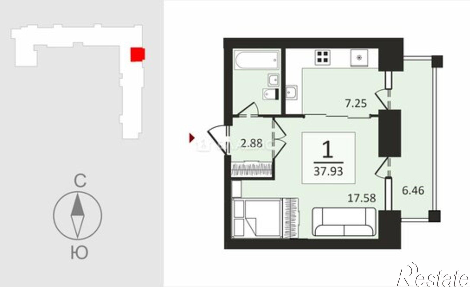 Купить квартиру за 5 111 100 рублей на Центральная улица, 18