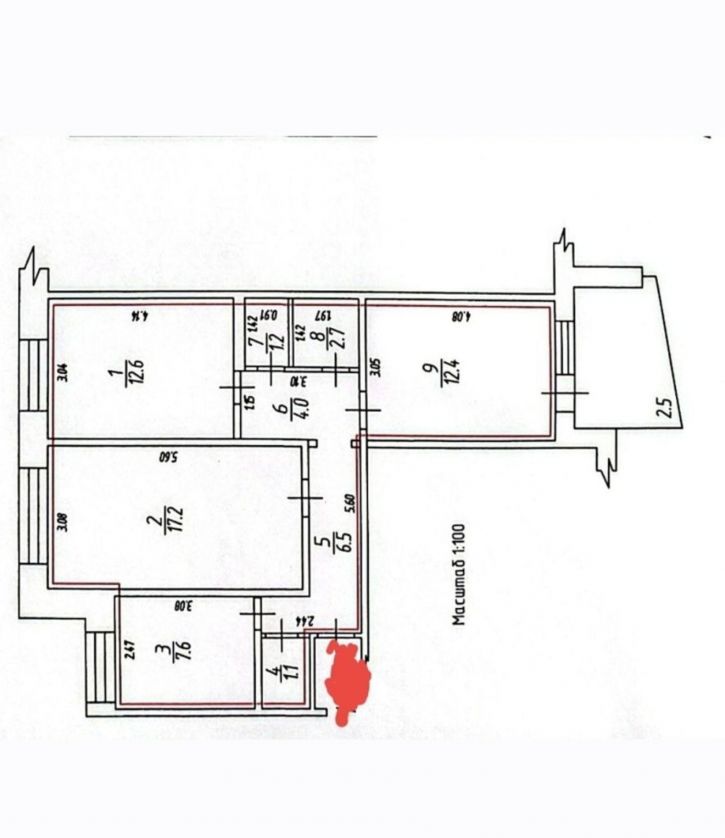 3-комн квартира Горького ул, 113Б