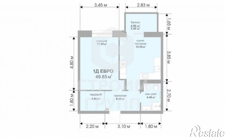 1-комн квартира в новом доме ул Жуковского, 18,  д. 18