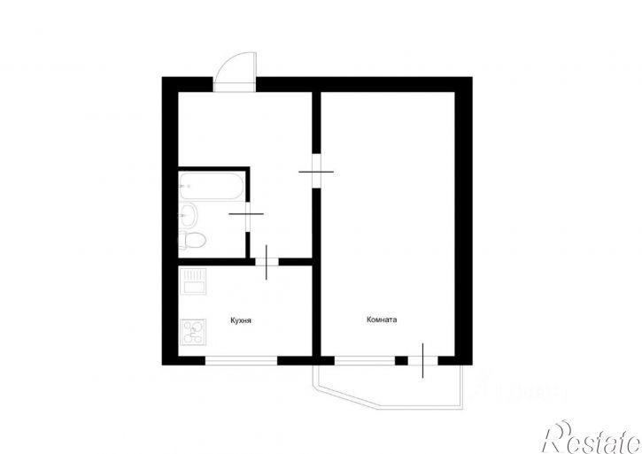 1-комн квартира улица Комиссарова, 6,  д. 6