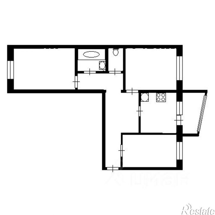 3-комн квартира Сущёвский пр-д, 1,  д. 1
