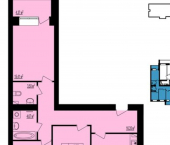 3-комн, 85кв м, этаж 2/12 улица Родионовка, 14 к1