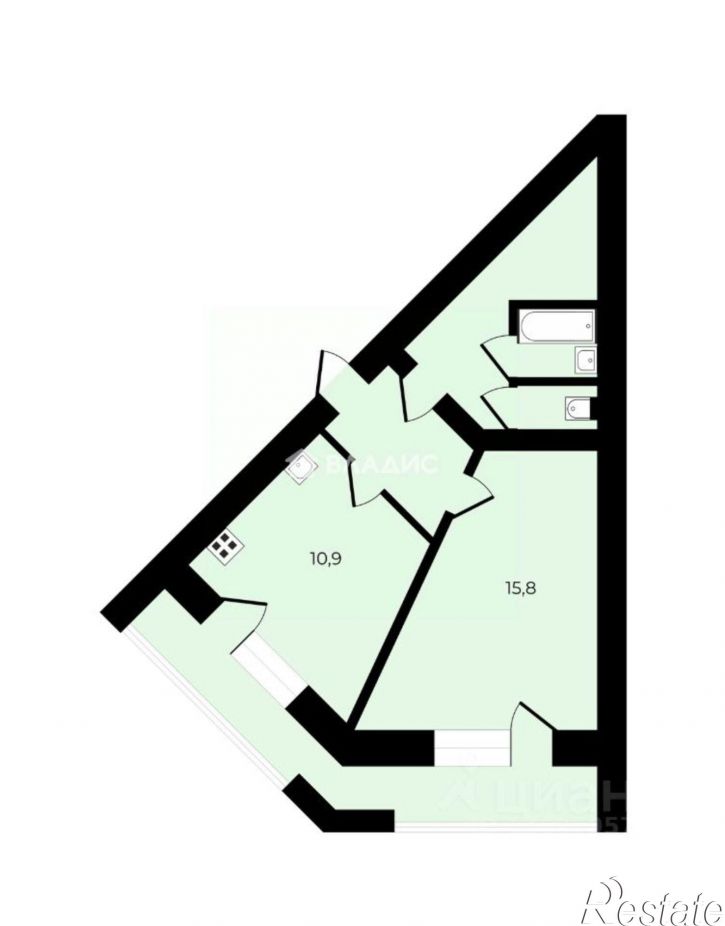 1-комн квартира ул Лакина, 191Б,  д. 191Б