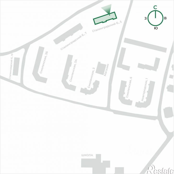 2-комн квартира в новом доме Новгородская улица, 5,  д. 5